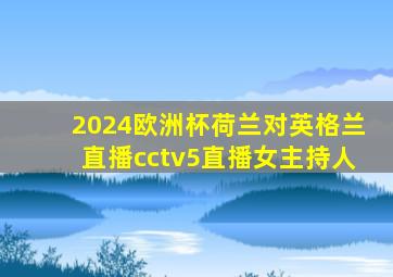2024欧洲杯荷兰对英格兰直播cctv5直播女主持人