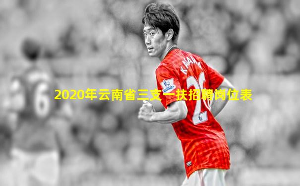 2020年云南省三支一扶招聘岗位表